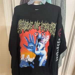 Cradle Of Filth long sleeve Graphic heavy metal Tee - Black